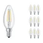 Voordeelpak 10x Osram CLASSIC LED E14 Kaars Filament Helder 4W 470lm - 827 Zeer Warm Wit | Vervangt 40W