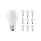 Voordeelpak 10x Osram CLASSIC LED E27 Peer Filament Mat 11W 1521lm - 827 Zeer Warm Wit | Dimbaar - Vervangt 100W