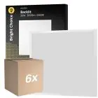 Voordeelpak 6x Bright Choice LED Paneel Backlit 36W 3600lm - 865 Daglicht | 60x60cm - UGR 