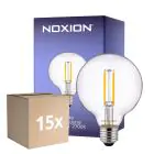 Voordeelpak 15x Noxion Lucent LED E27 Globe Filament Helder 7W 806lm - 827 Warm Wit | Vervangt 60W